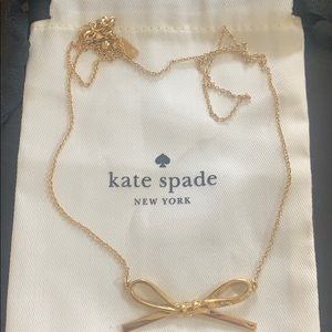 Never warn Kate Spade bow necklace